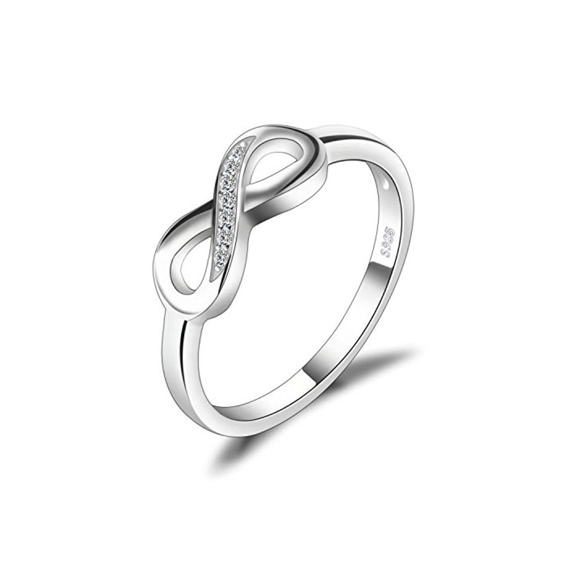 Producto JewelryPalace Anillo infinito Amor Eterno de Circonia Cúbica Aniversario Promesa de Plata de ley 925 Tamaño 19