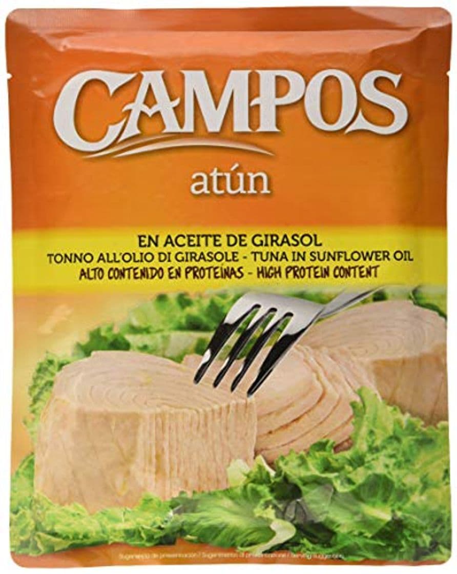 Producto CAMPOS Conserva de atún en aceite de girasol, pouch