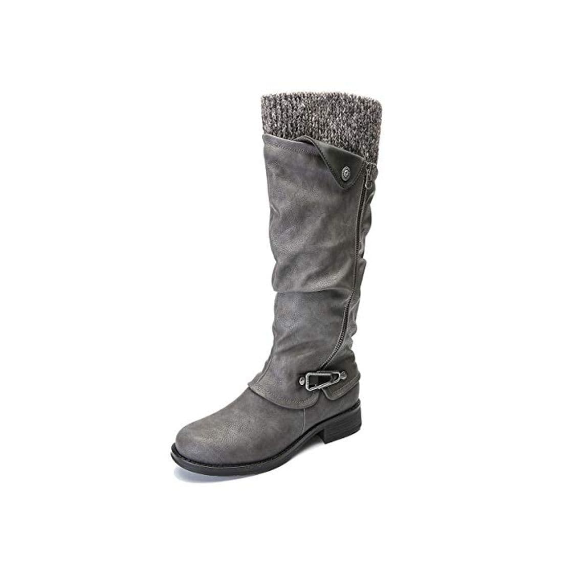 Fashion gracosy Botas de Mujer Otoño Invierno 2020 Tacon Bajo Zapatos Largas Botas