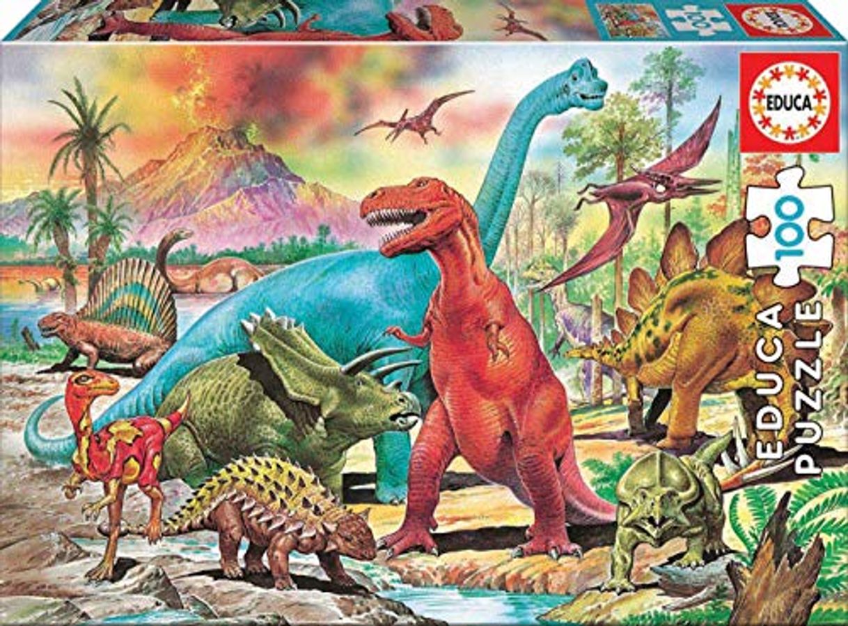 Product Educa - Dinosaurios, Puzzle infantil de 100 piezas, a partir de 6