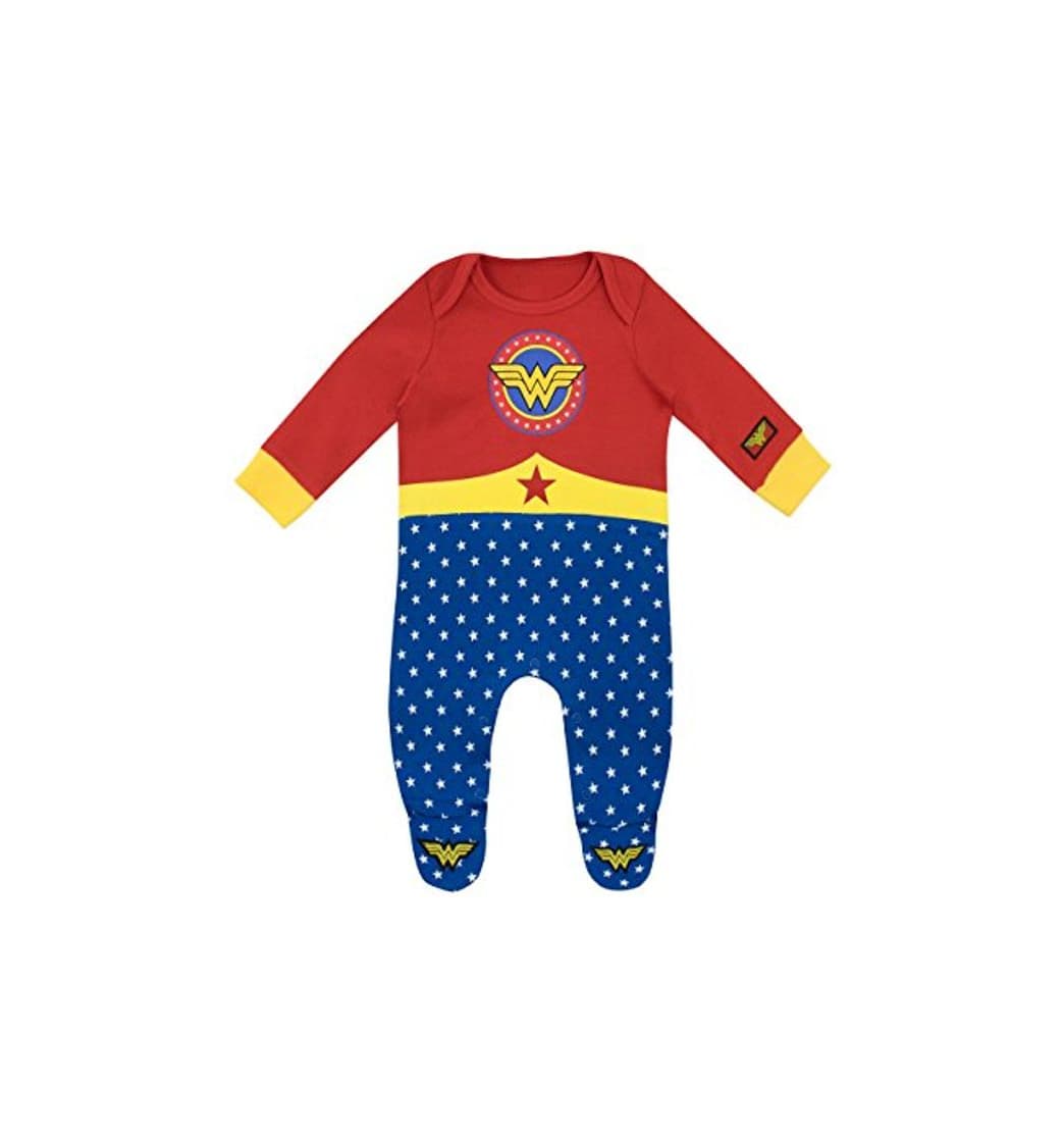 Moda Wonder Woman Pijama Entera y Venda para Niñas Bebés Multi 3