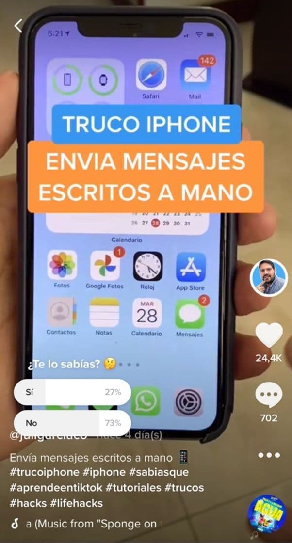 Moda Truco iPhone - Envía mensajes escritos a mano alzada