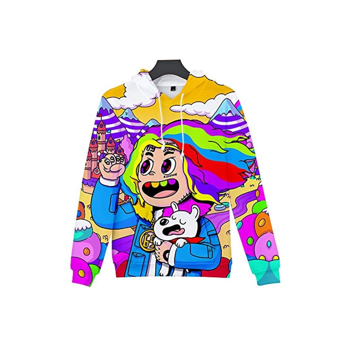 Fashion WAWNI R I P Hip hop 6IX9INE-3D Print Sudadera de Manga Larga