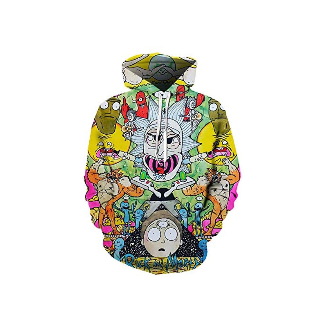 Fashion XIAOHU Sudadera con Capucha 3D Sudadera con Capucha Rick Morti Sudadera Unisex