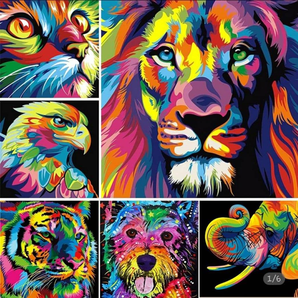 Fashion € 3,42  40%OFF | DIY 5D pintura de diamante colorido Animal 