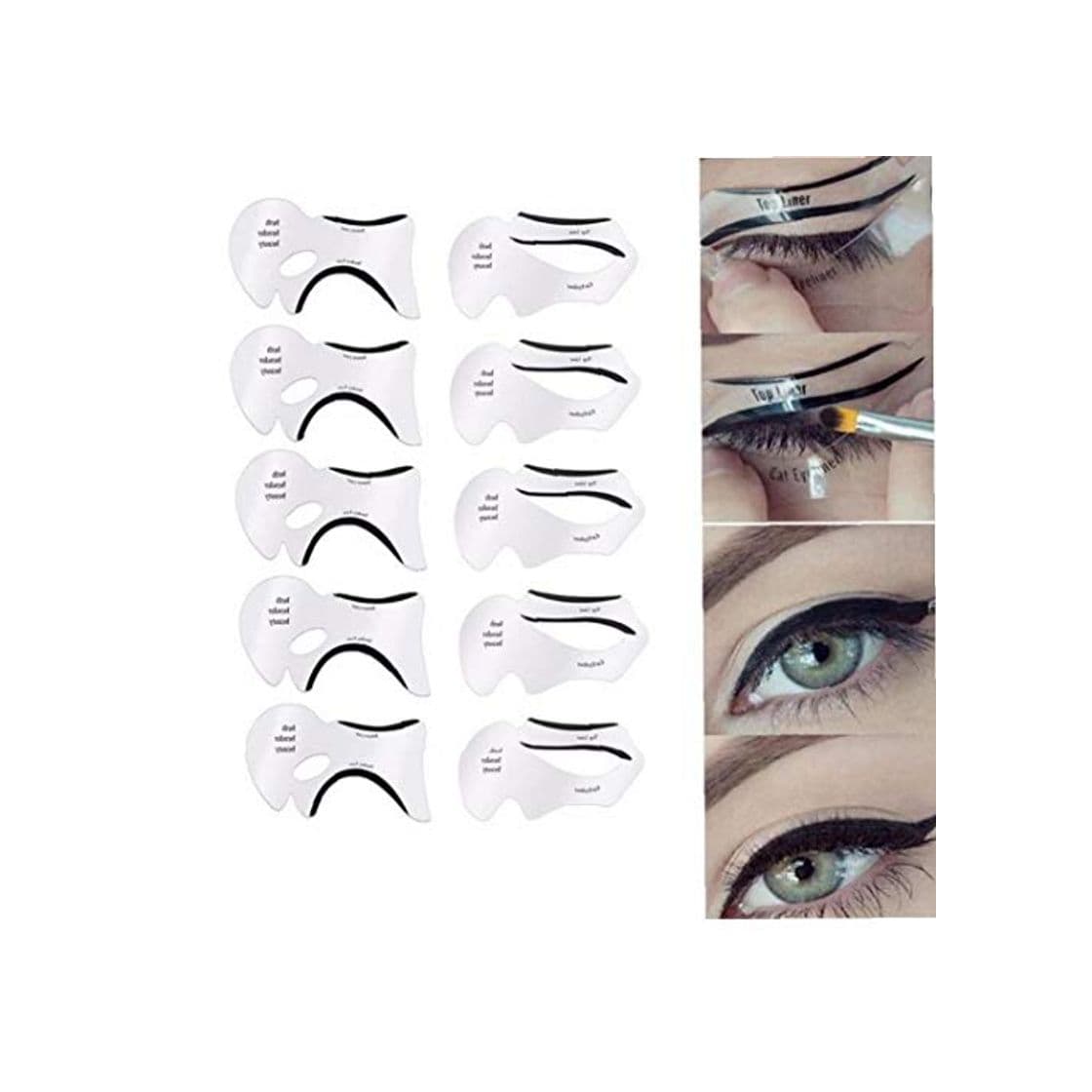 Product BYFRI Delineador de Ojos 10pcs de la Plantilla Modelo Kit para Cejas