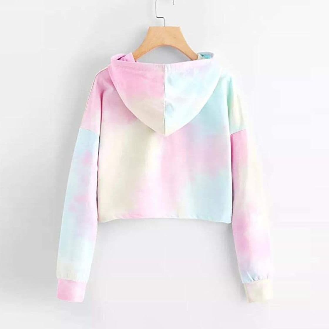 Producto Color Tie Dye Sudaderas Tumblr Cortas con Capucha para Mujer Chica Adolescente