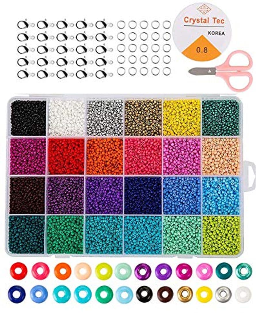 Producto non-branded Cuentas de Colores 2mm Mini Cuentas y Abalorios Cristal para DIY