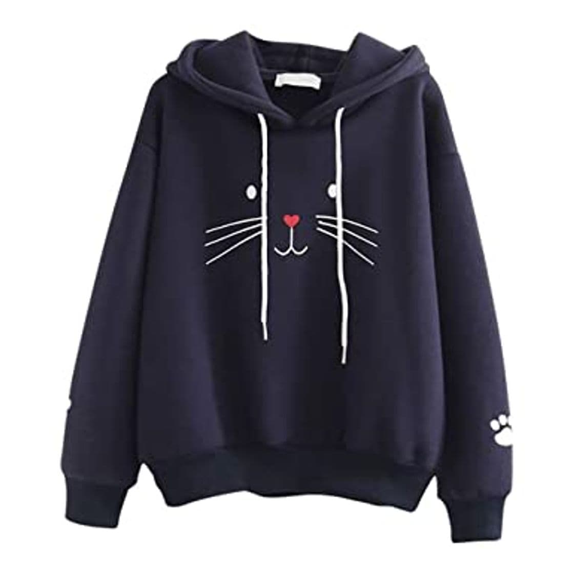 Moda Sudaderas a Rayas Adolescentes Chicas Mujer Tumblr Sudaderas con Capucha Estampado Blusa Tops Camiseta de Manga Larga Hoodie Jersey Deportivo riou