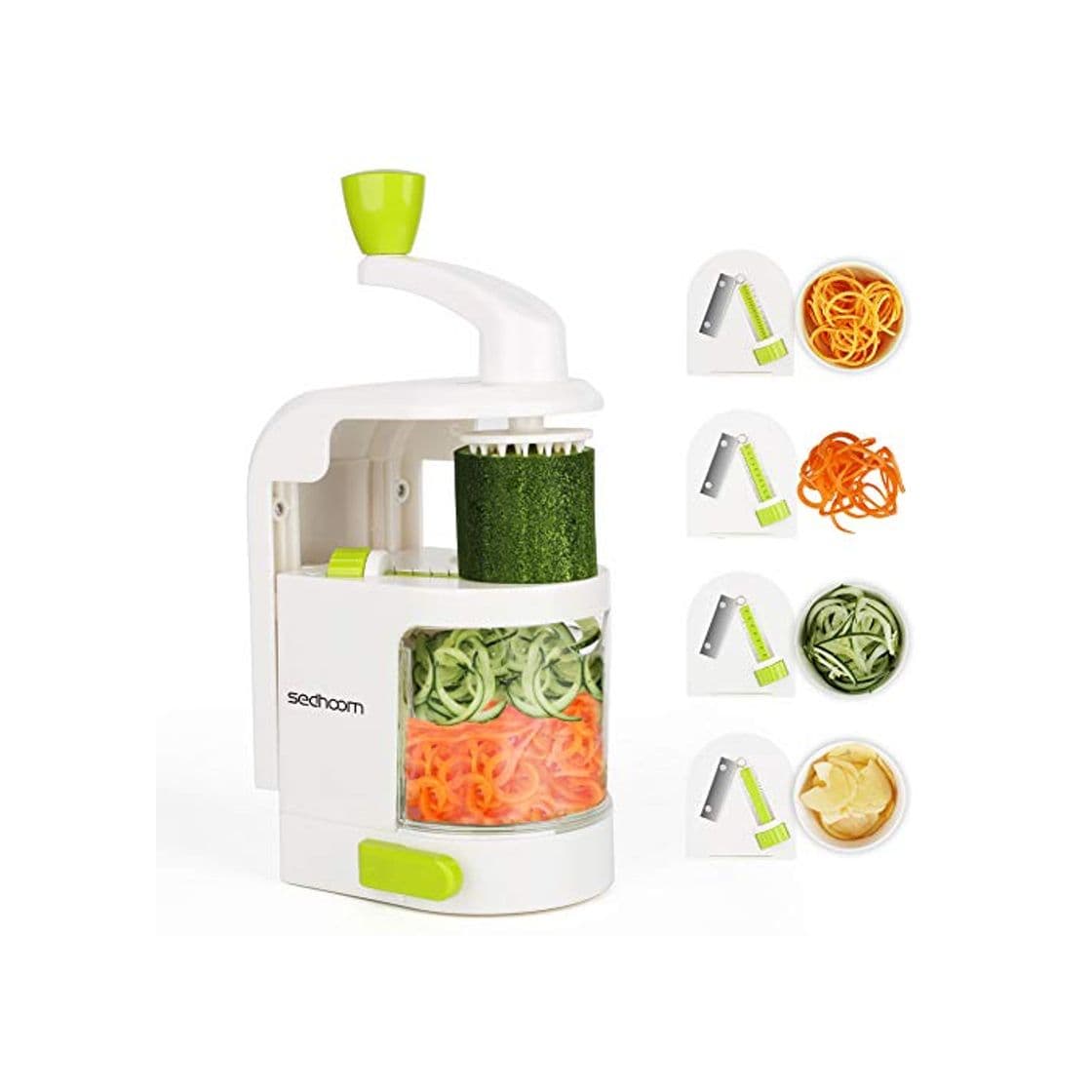 Home Espiralizador vegetal Sedhoom Cortador de Verduras MultiFunción de Alimentos 4 Cuchillas