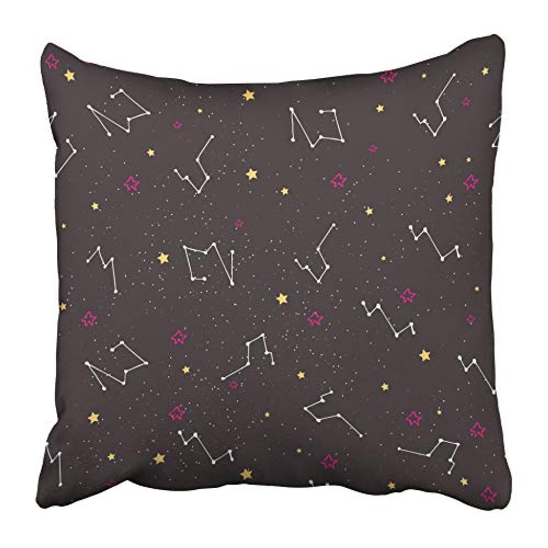 Product ETGeed Fundas de Almohada Azul Constelaciones del Zodiaco Azul Diseño de Estrellas Cielo Nocturno Bosquejo Rosado Astronomía Abstracta Negros