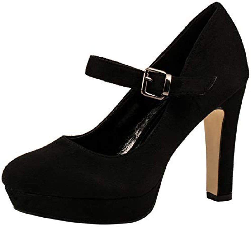 Producto Elara Zapatos de Tacón con Correa Mujer Chunkyrayan Negro E22317