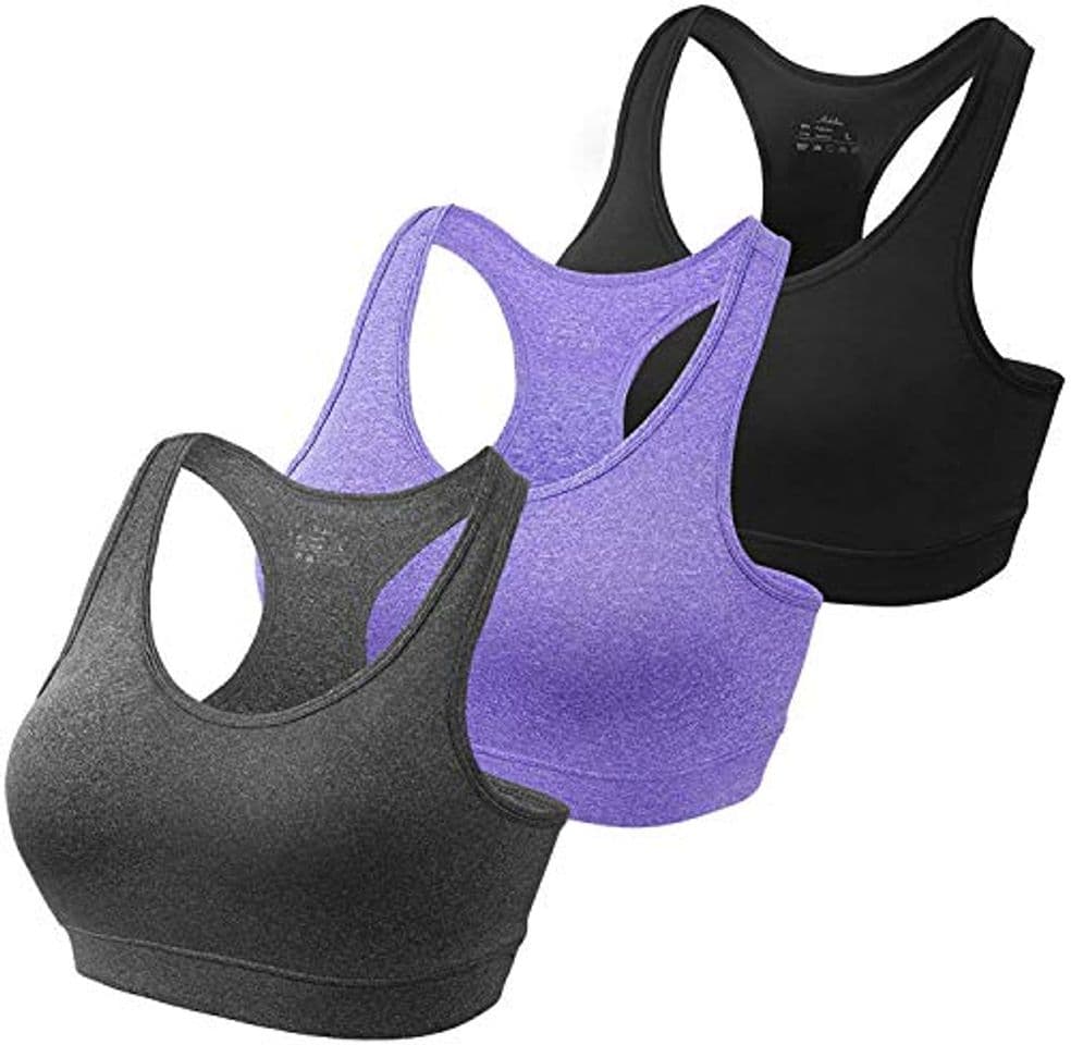 Producto HBselect Sujetador Deportivo Mujer Material Cómodo Sin Costuras Almohadilla Desmontable para Gimnasio Yoga Bailar