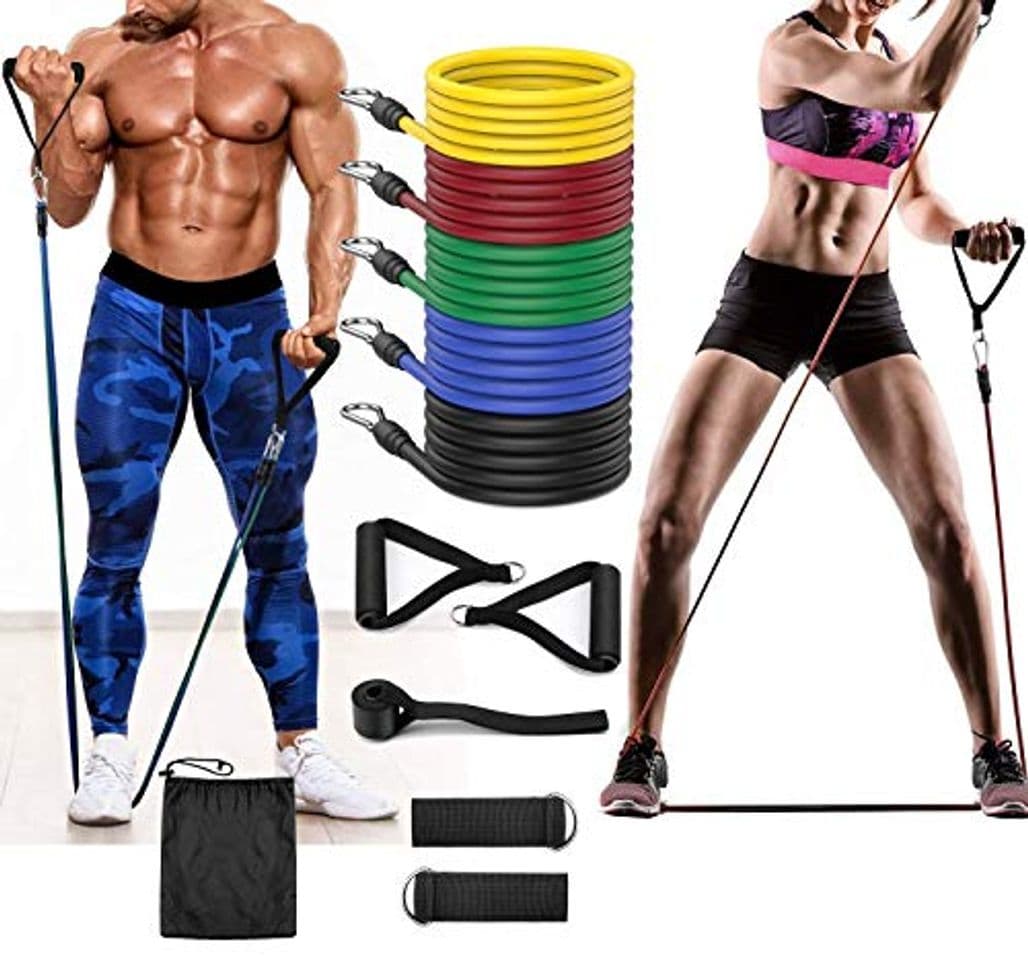 Producto 11Pz Bandas Elasticas Musculacion Elasticos Deporte De Resistencia Banda Deportiva Para Fitnes Yoga Accesorios Gomas Elastica Fuerza Complementos Gimnasio De Casa