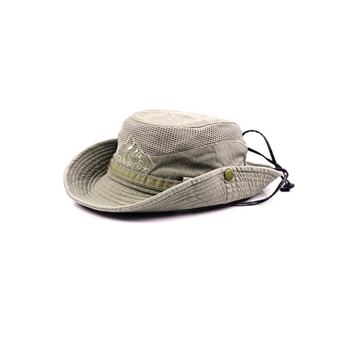 Producto KeepSa Para Mujer Para Hombre Sombrero Para el Sol de Algodón de Ala Ancha Bucket Hat Safari Boonie Hat Verano Protección UV Plegable Pesca Hat