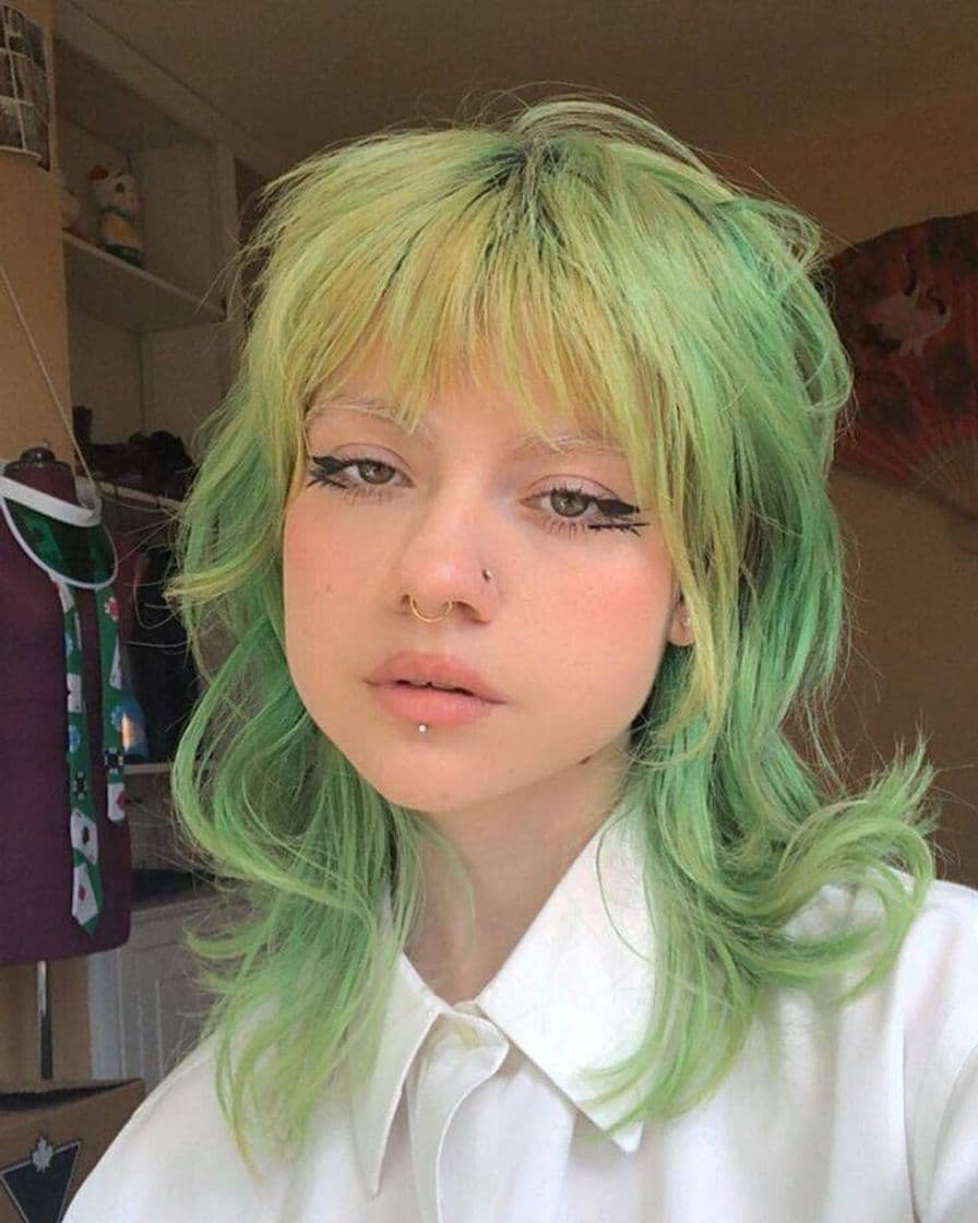 Fashion green mullet 