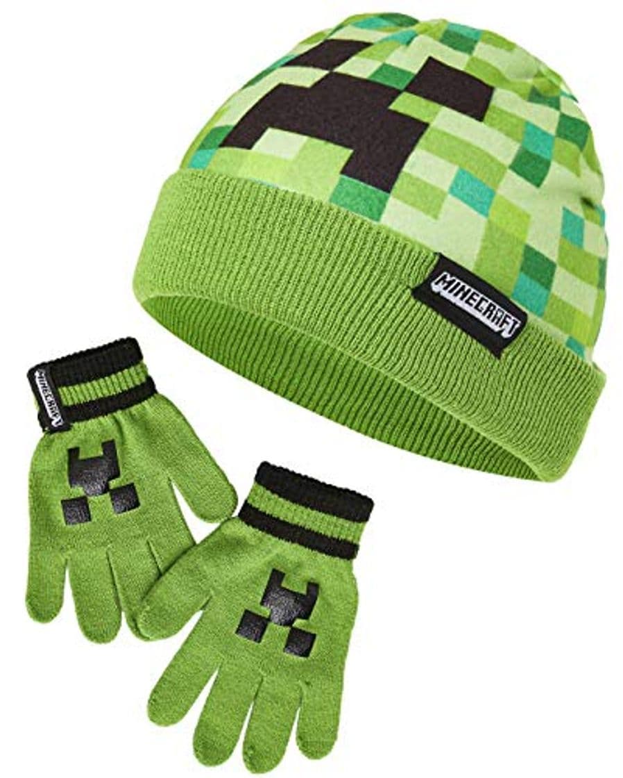 Product Minecraft Set de Gorro y Guantes Para Chicos