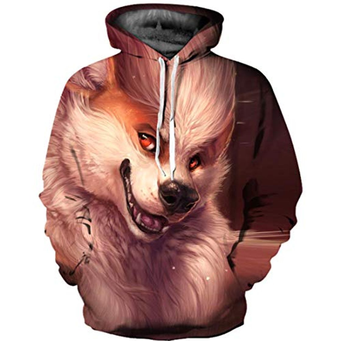 Moda 3DWY Nuevas Sudaderas de Entrenamiento Sueltas de Talla Grande Fox Women Harajuku Unisex Oversized Moletom Hoodies con Bolsillo