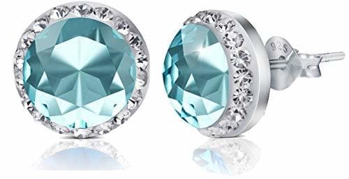 Moda PAPOLY, pendientes SWAROVSKI® cristal 0.33in/8,5mm de Mujer PLATA DE LEY 925, variedad