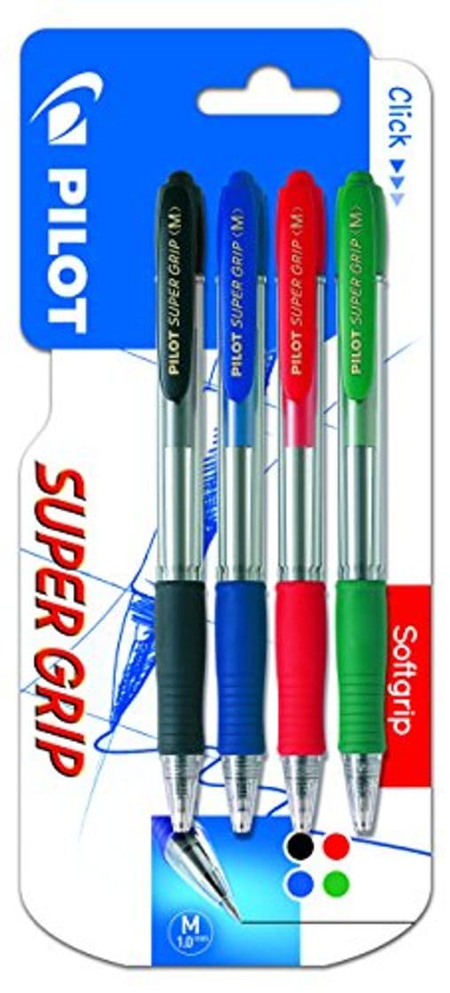 Electronic Pilot Spain Super Grip - Pack de 4 bolígrafos