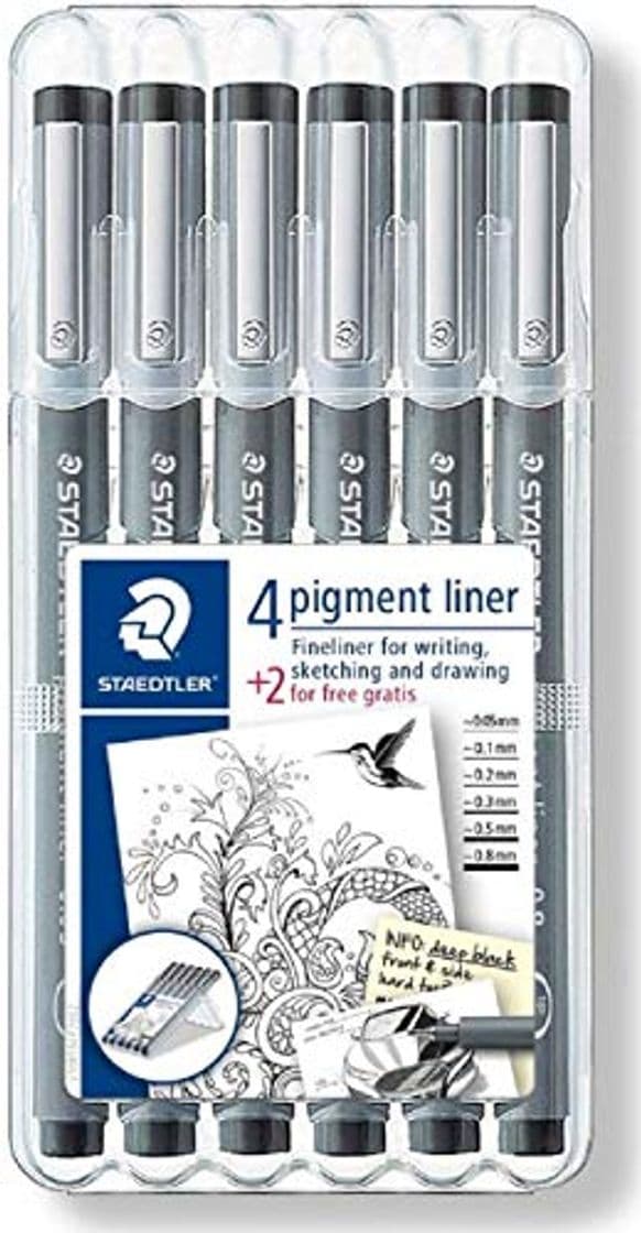 Producto Staedtler 308 SB6P - Rotuladores Fineliner Pigment Liner, estuche con 4