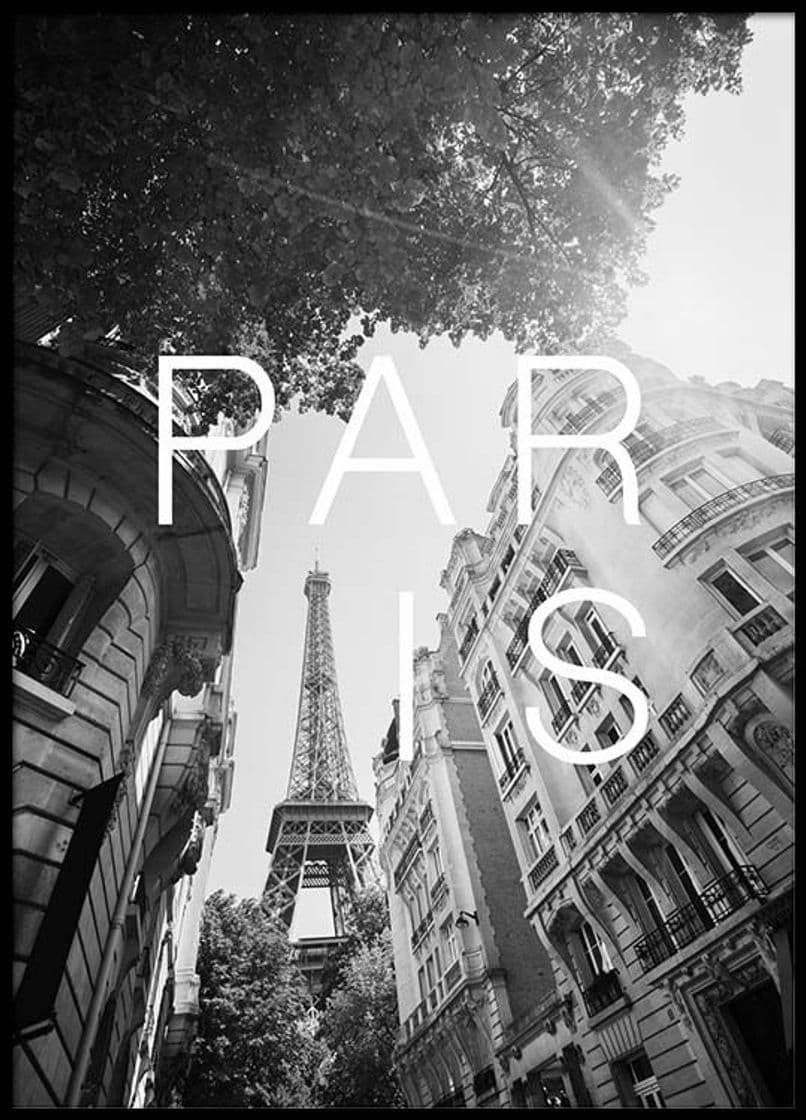 Moda Paris B&W Plakat