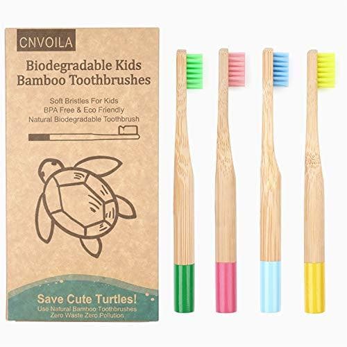 Producto Juego de cepillos de dientes de bambú para niños