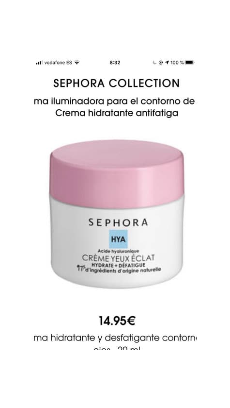 Producto SEPHORA ≡ Tratamiento Contorno Ojos 