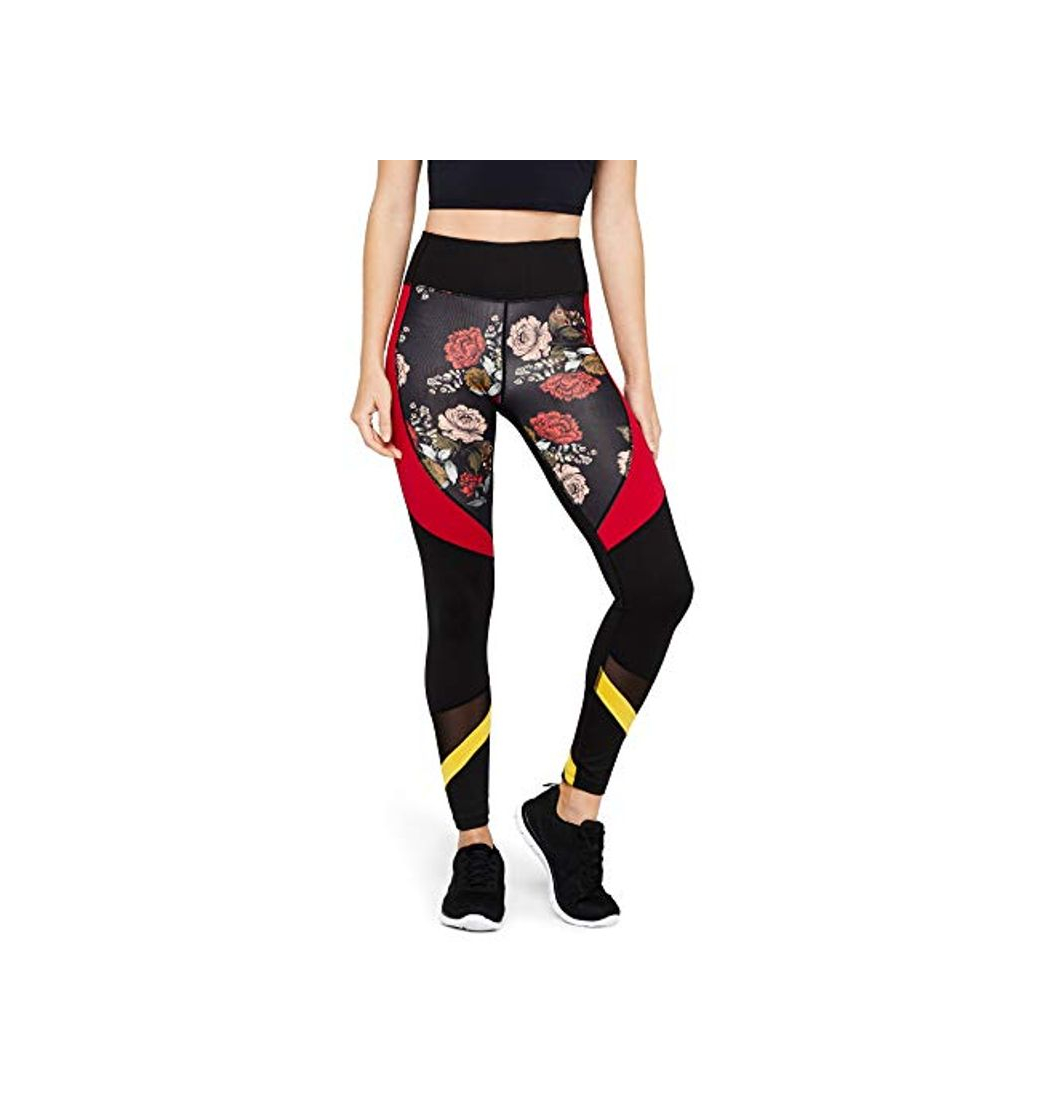 Fashion Amazon Brand - AURIQUE Leggings deportivos con paneles para mujer, Negro