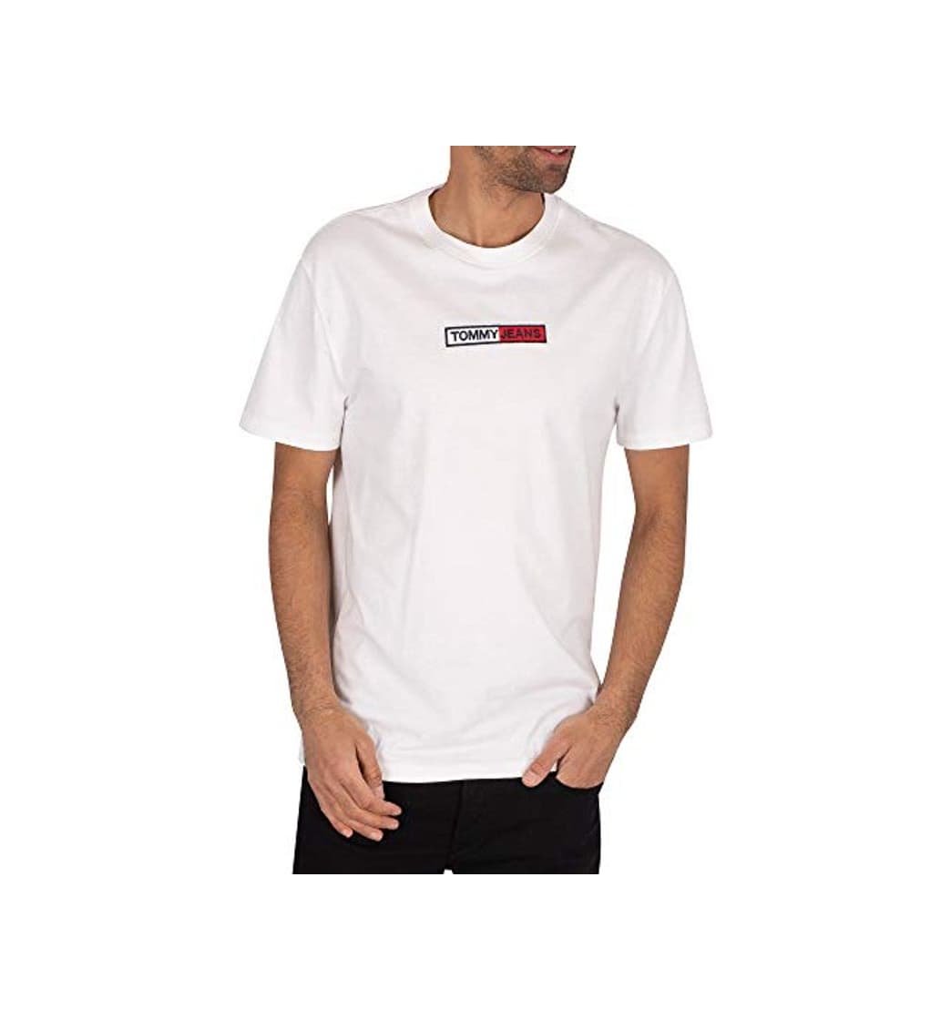 Fashion Tommy Jeans de los Hombres Playera con Logo Bordado