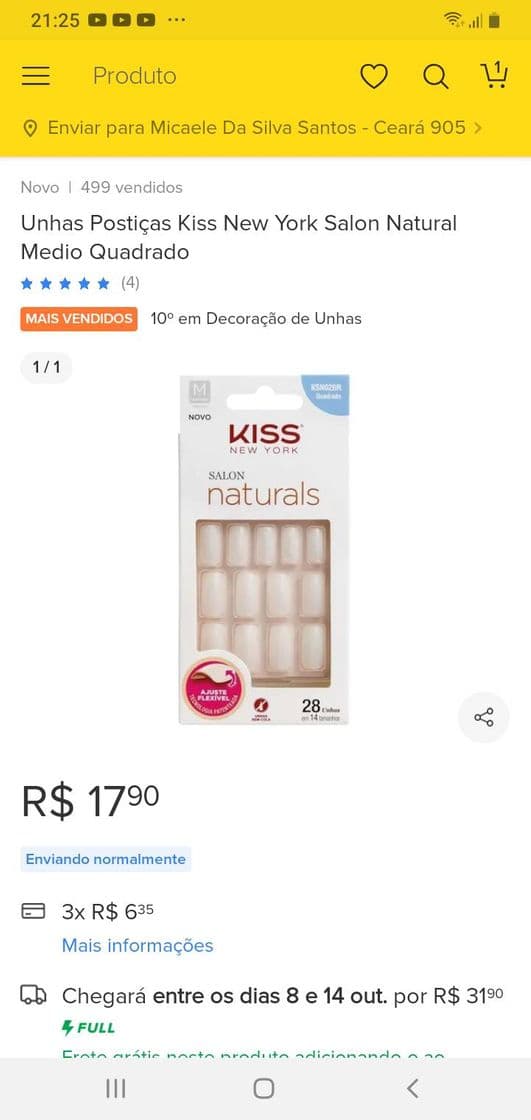 Moda Unhas Postiças Baratinhas