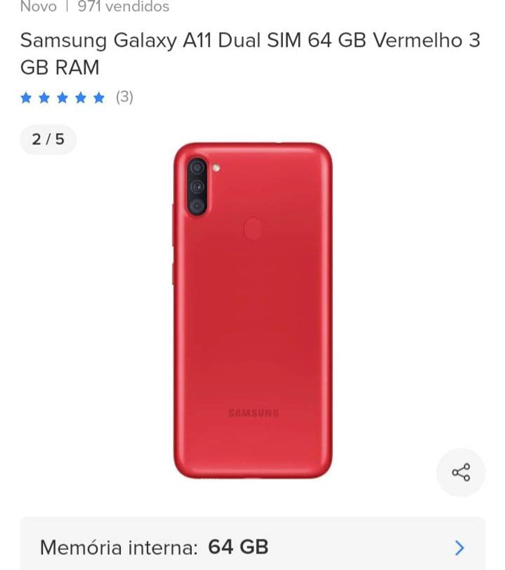 Fashion Samsung A11 muito barato