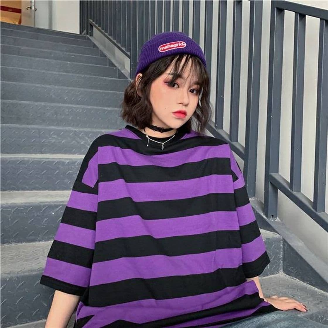 Moda Camisa coreana estilo harajuku