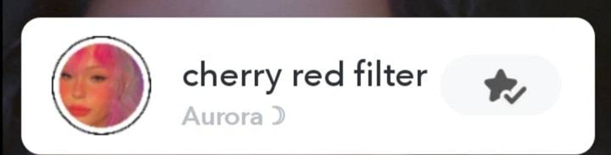 Moda Filtro de snapchat (cherry red filter-Aurora)