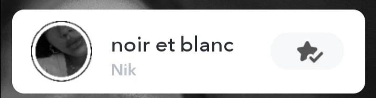 Moda Filtro de snapchat (noir et Blanc- Nik)