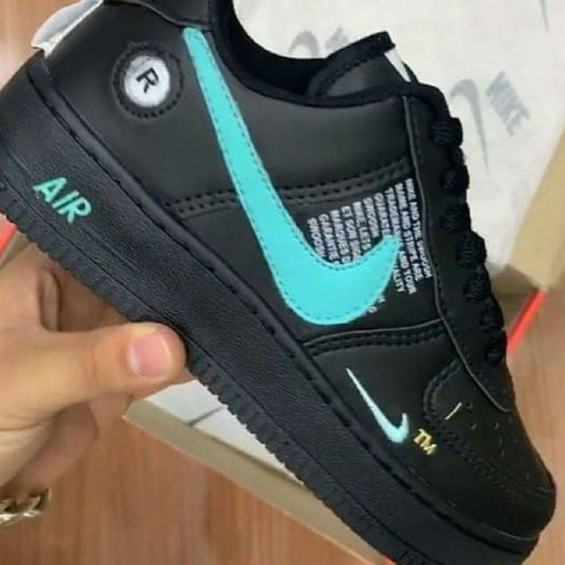 Moda tênis nike air force 1´07 shadow max preto azul

