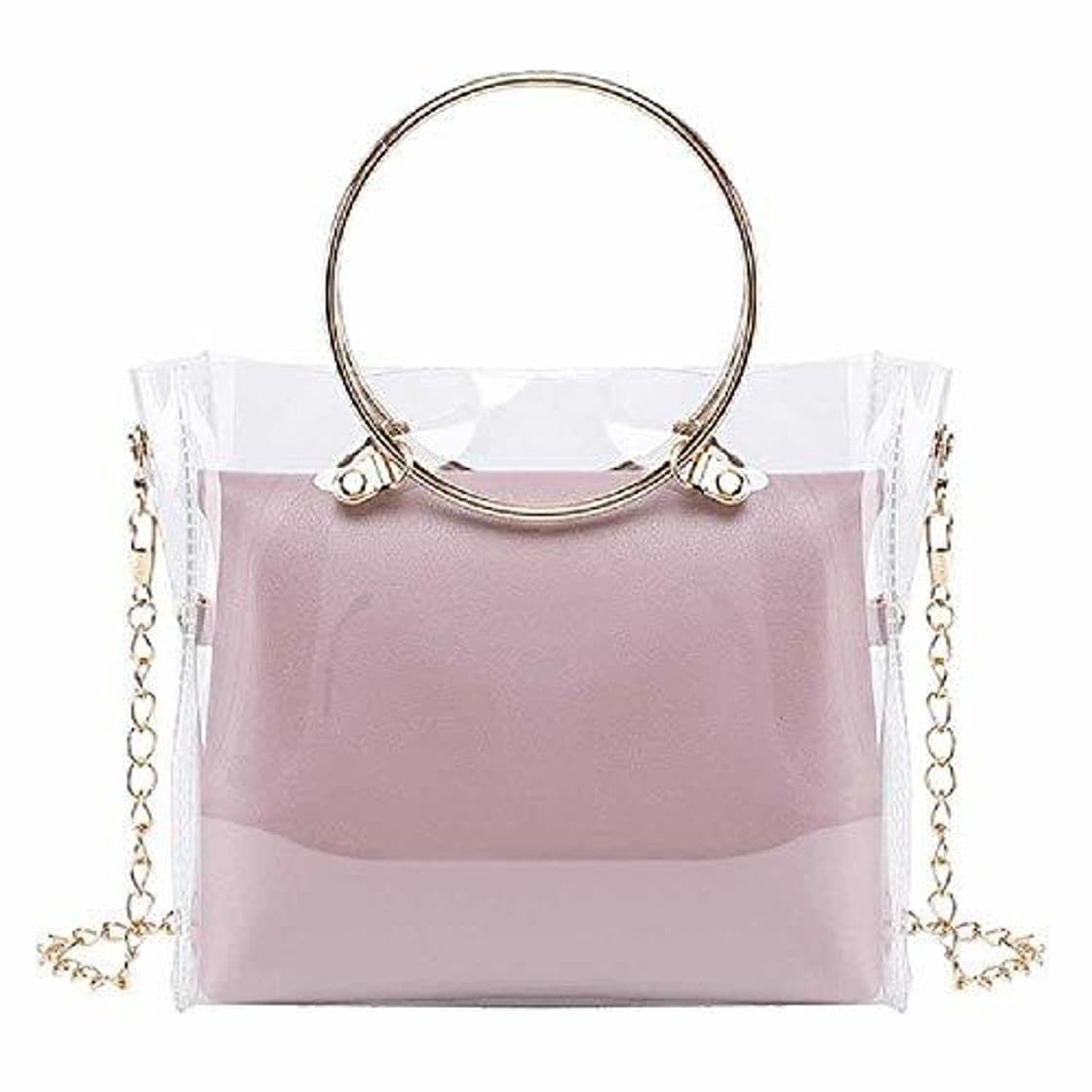 Place wangtao Bolso Diseño para Mujer Bolso De Cubo Transparente Bolso De Hombro