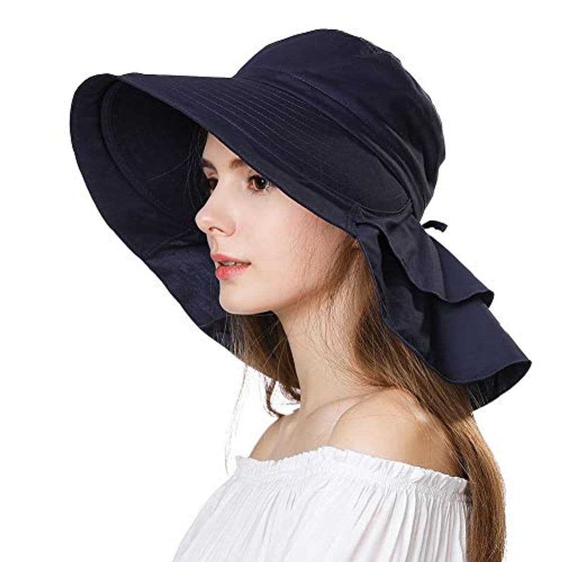 Moda Comhats Gorra de Verano con Visera y protección para el Cuello, con