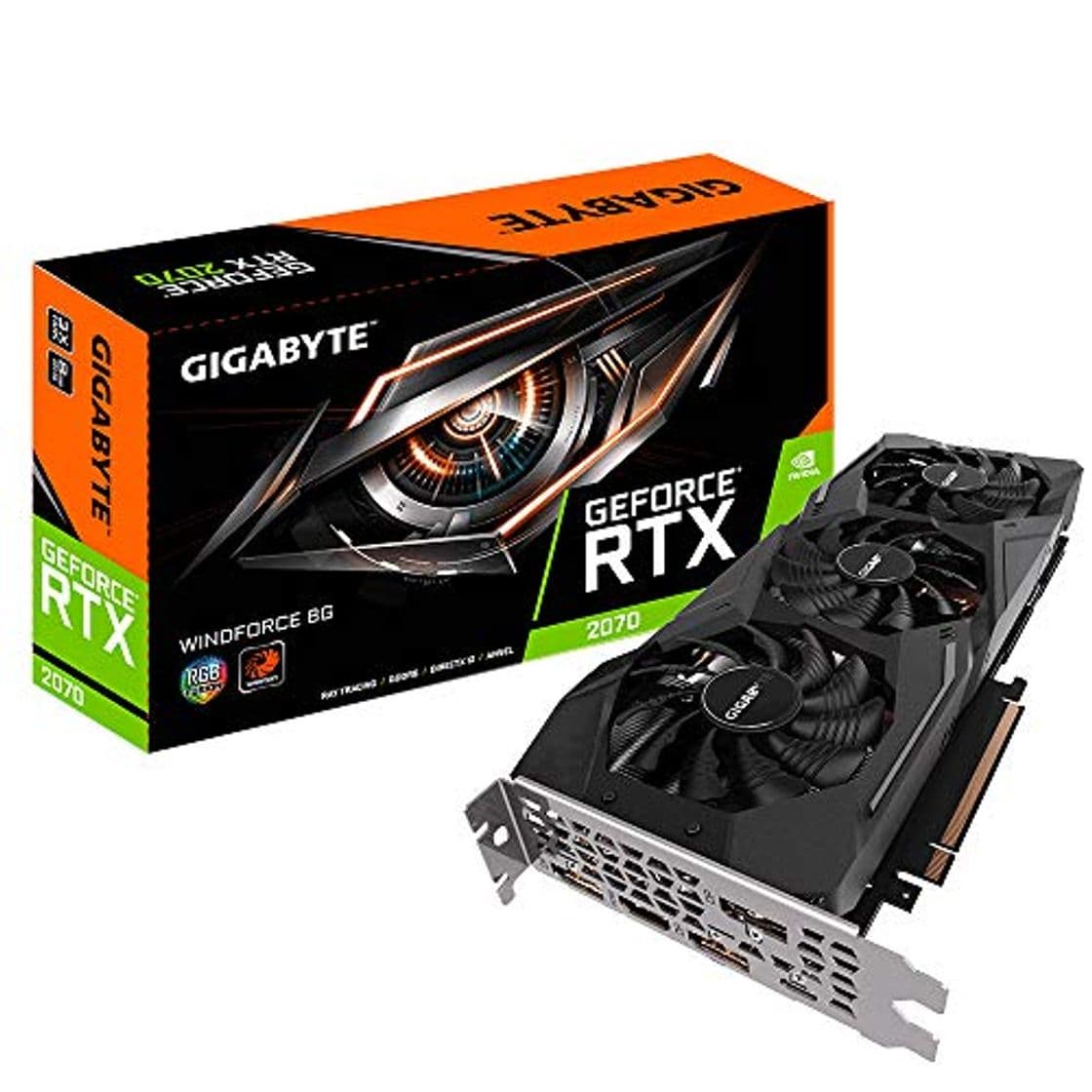 Electrónica Gigabyte RTX 2070 Windforce - Tarjeta gráfica