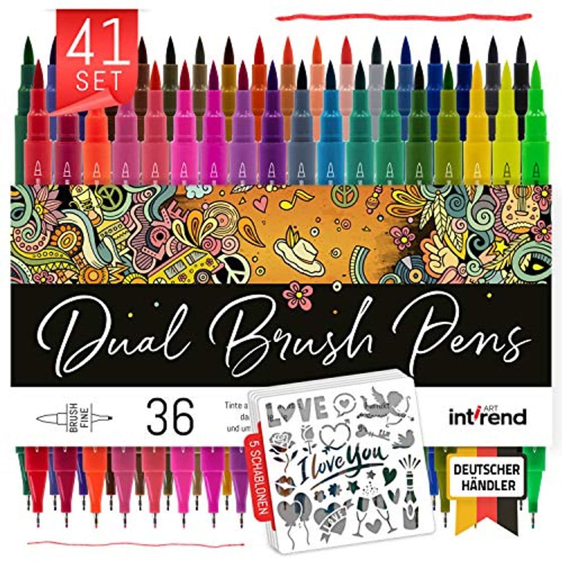 Product int!rend Dual brush pen set - Rotuladores con doble punta pincel -