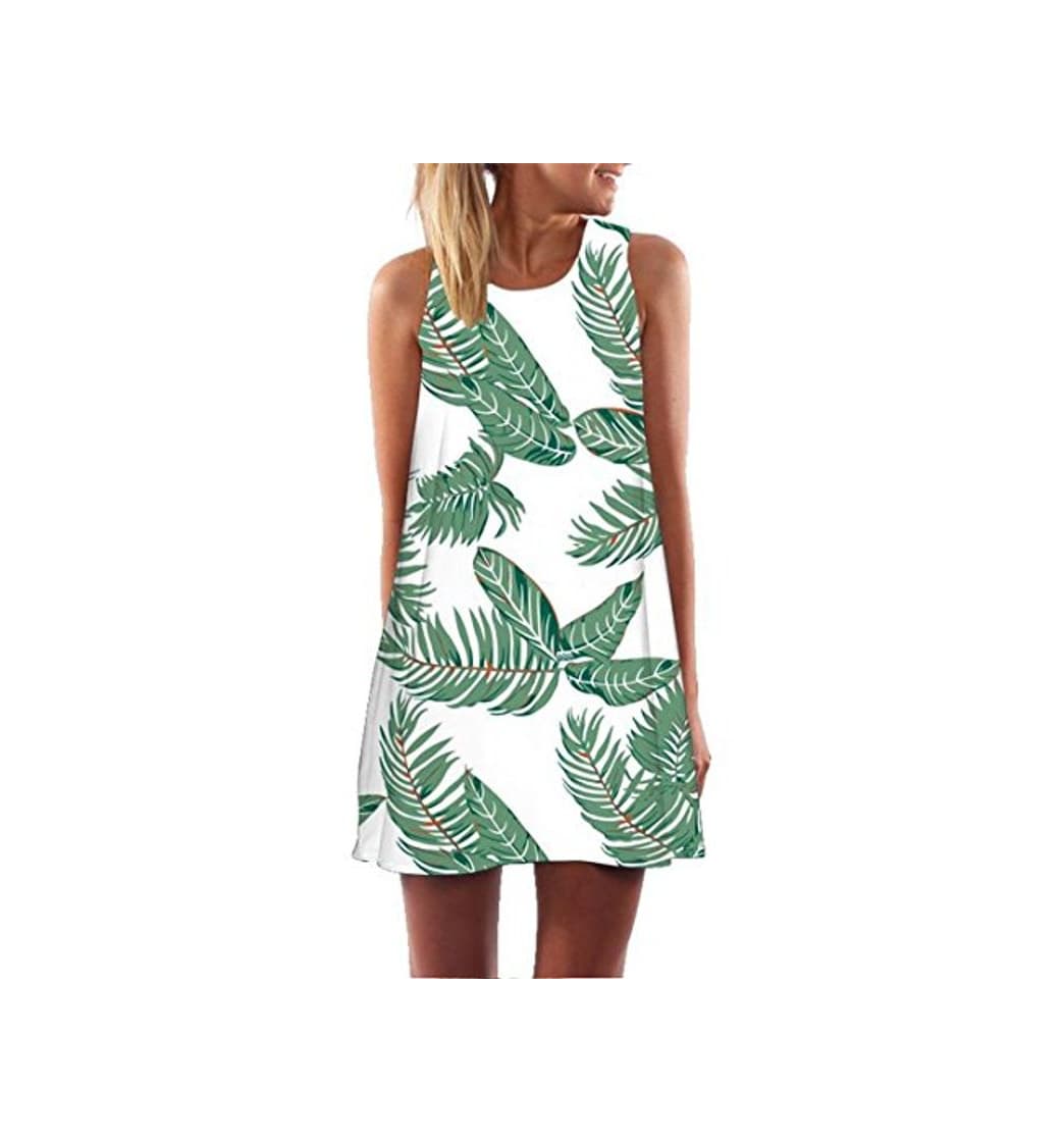 Fashion Ocean Plus Mujer Verano Flamenco Camisola Vestido De Playa Top Sin Mangas