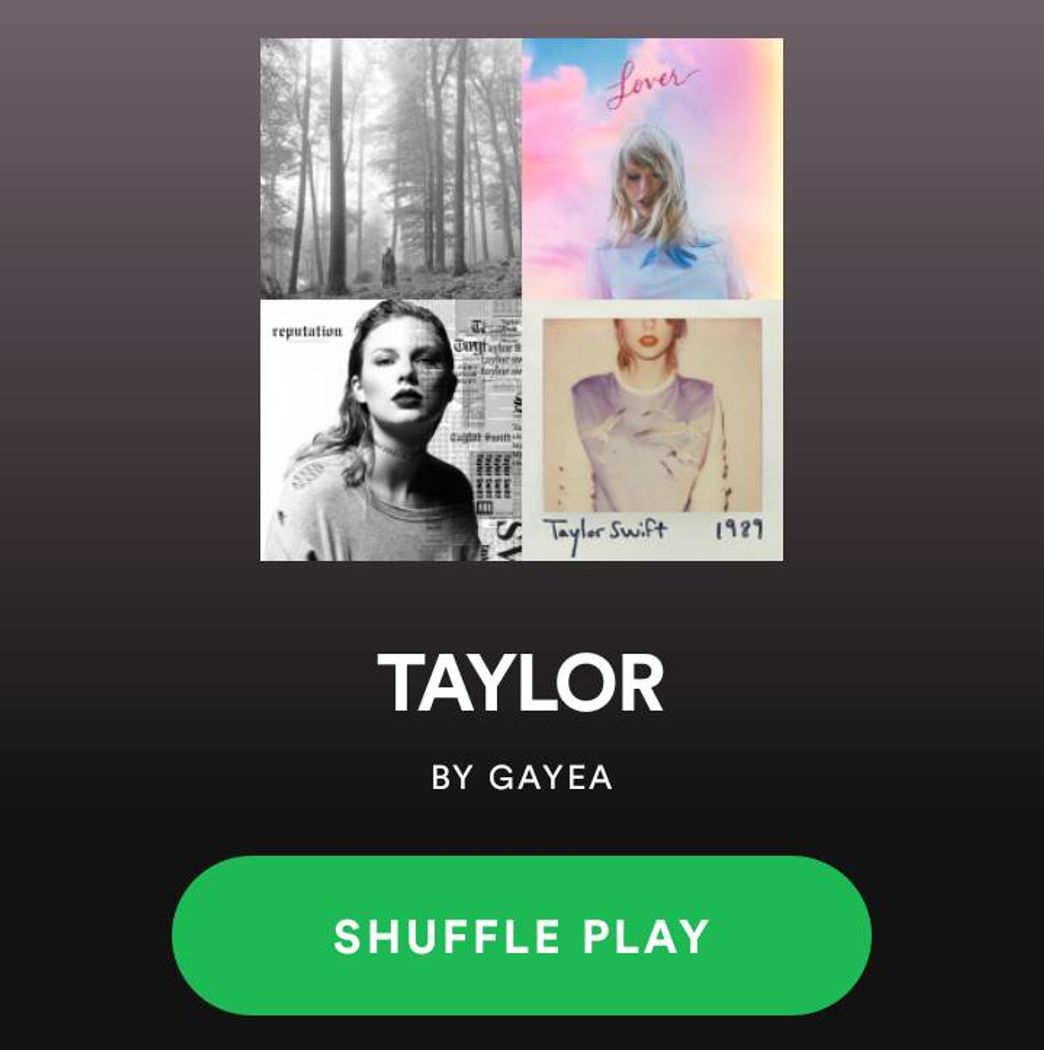 Music Taylor Swift playlist