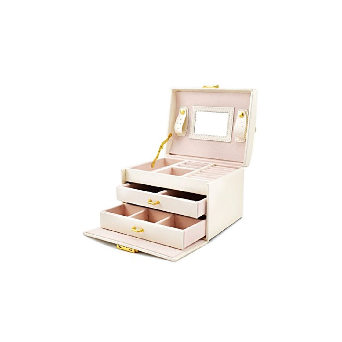 Product Caja Joyero con Espejo Caja para joyas joyero caja de joyas organizador