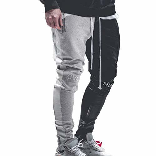 Product JiaMeng Pantalones de Deporte para Hombre Pantalones de chándal Holgados de Color