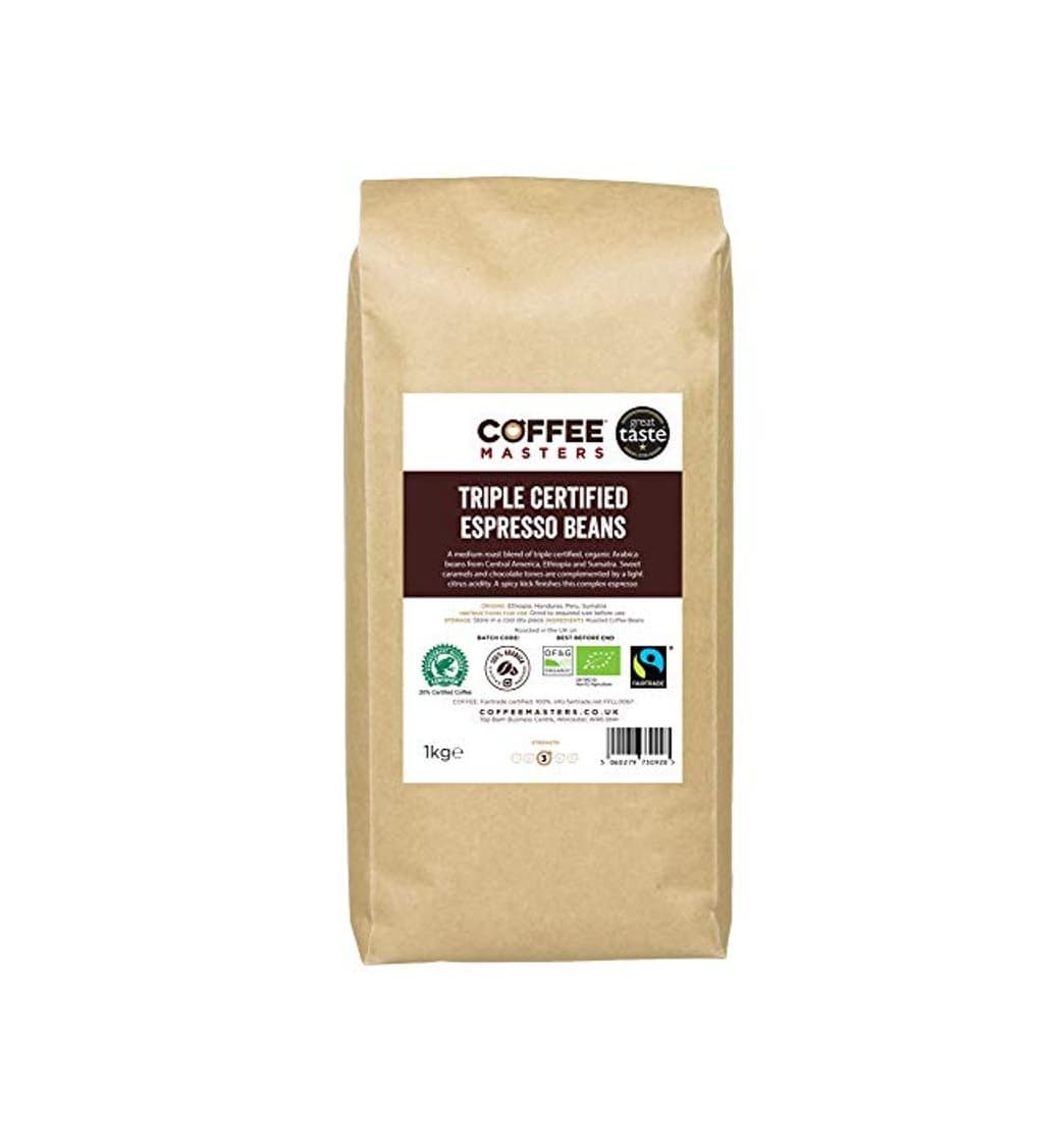 Product Coffee Masters Granos de Café Arábigo con Triple Certificación