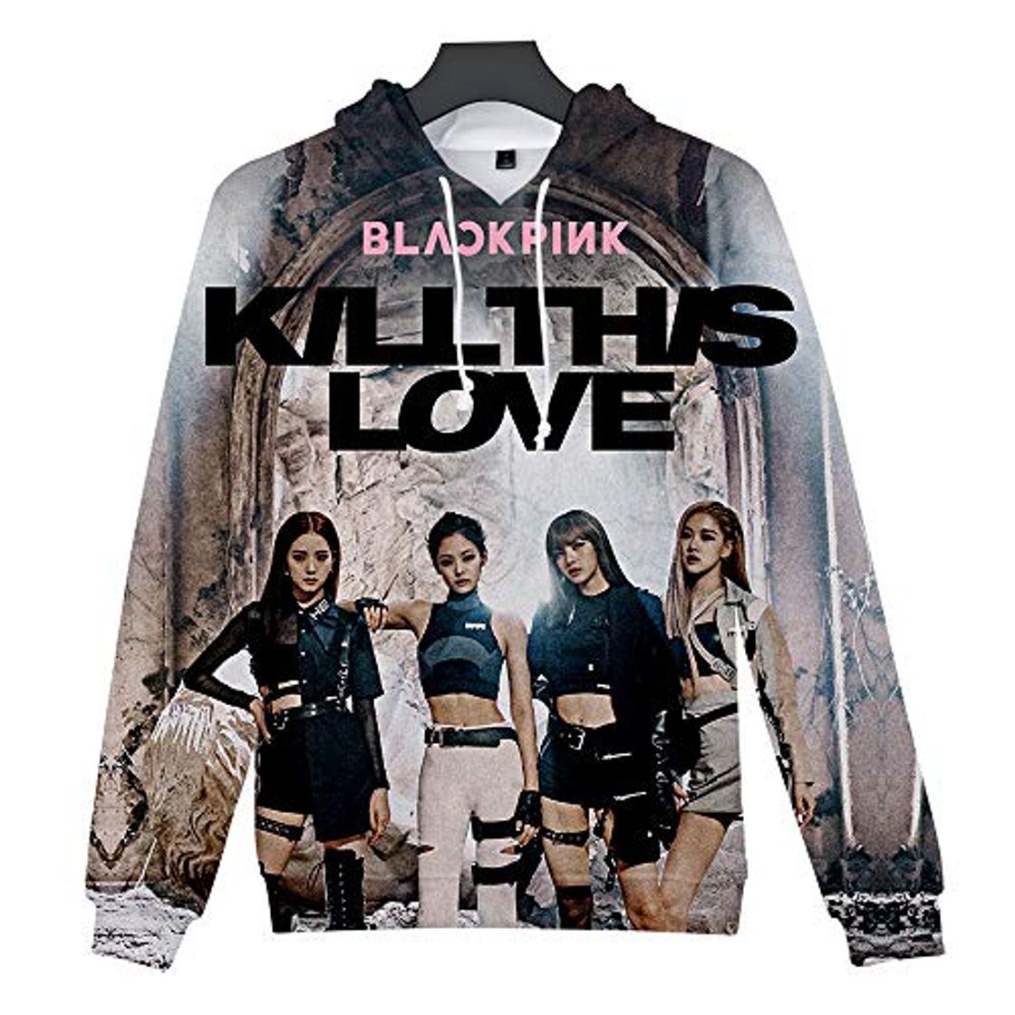 Moda ZIGJOY Unisex Scena Musicale Coreana Kill This Love 3D Impreso Sudadera con