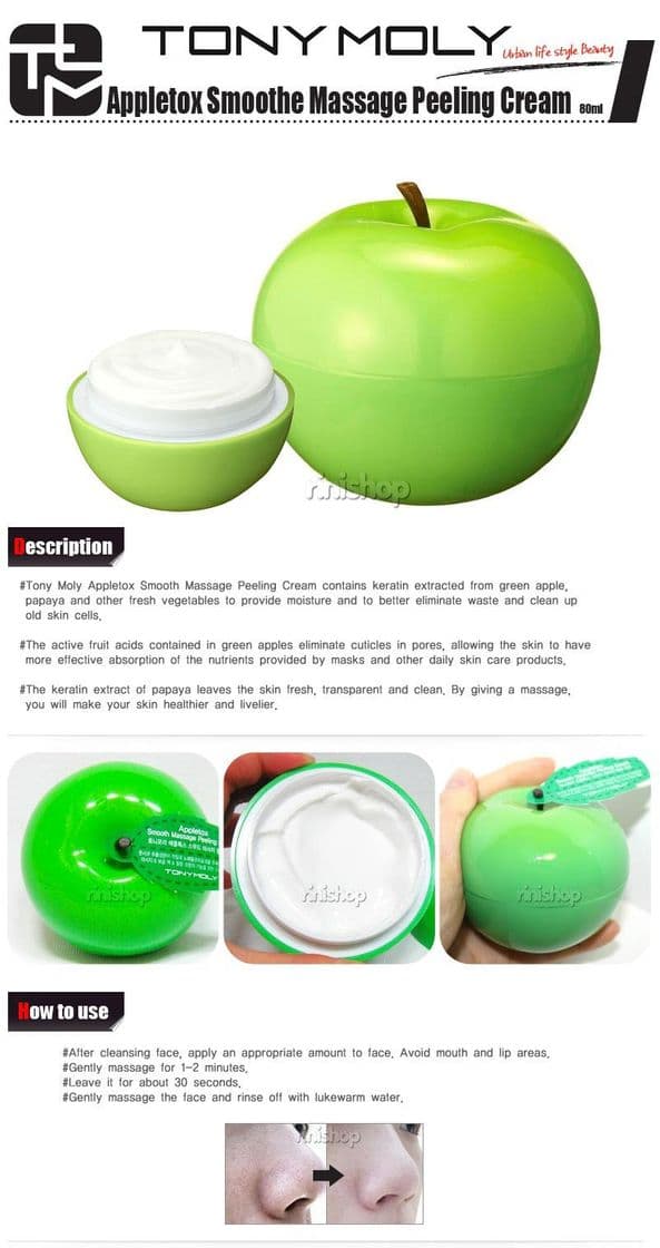 Place Tony Moly Appletox Masaje Suave Crema De Peeling 80G