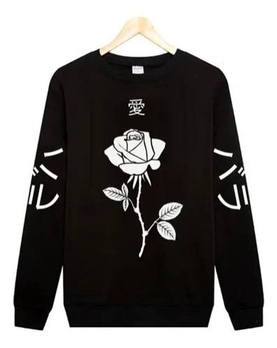 Moda Rosa buzo gotico Goth unisex anime manga