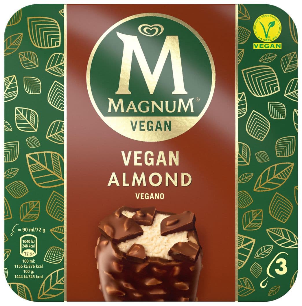 Producto Helado de vainilla 3 x 90 ml MAGNUM VEGANO 