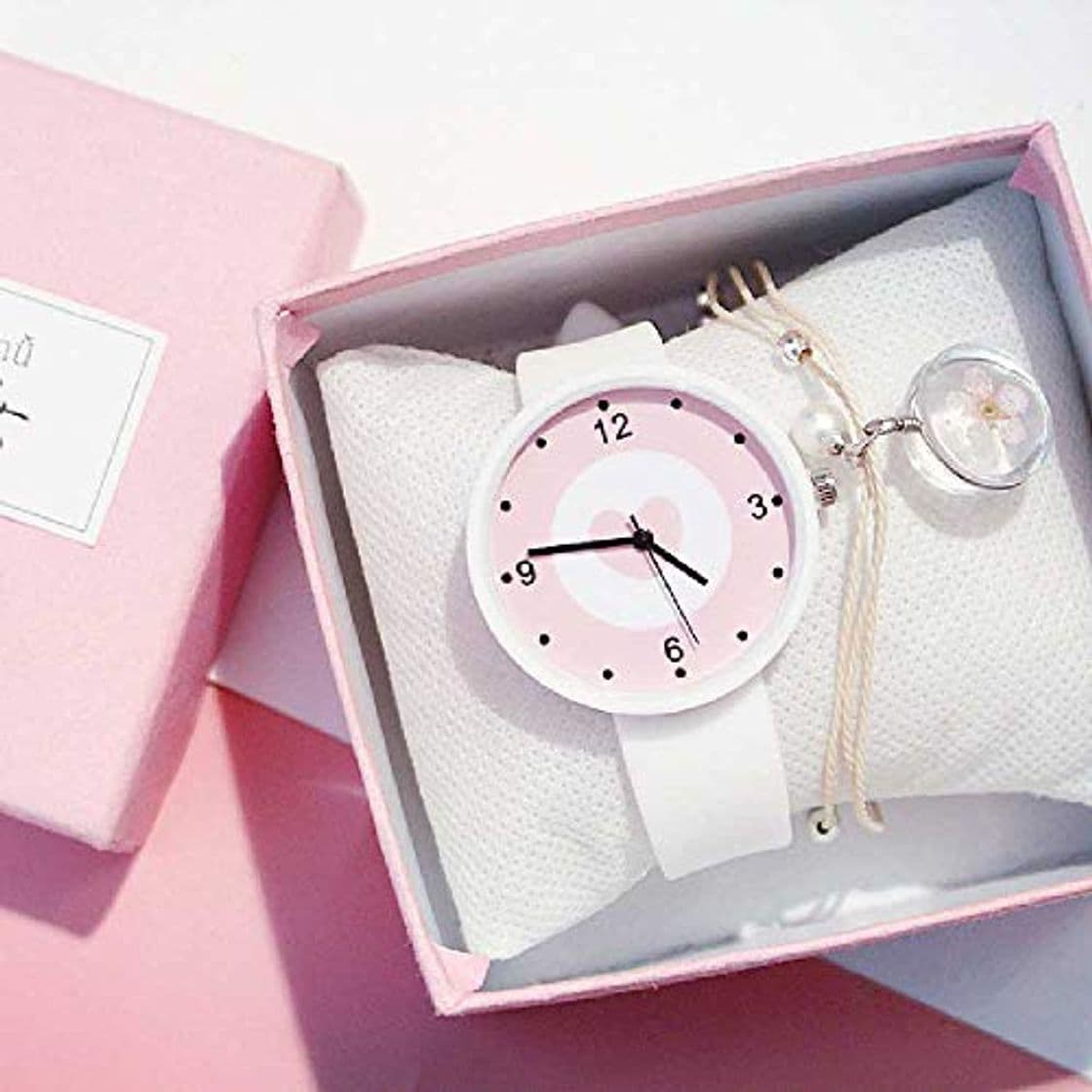 Product LYAO Relojes De Mujer Conjunto De Pulsera Mariposa Señoras Reloj De Mujer Reloj De Pulsera De Cuarzo De Silicona Casual Reloj De Niña Relogio Feminino Pulsera Blanca